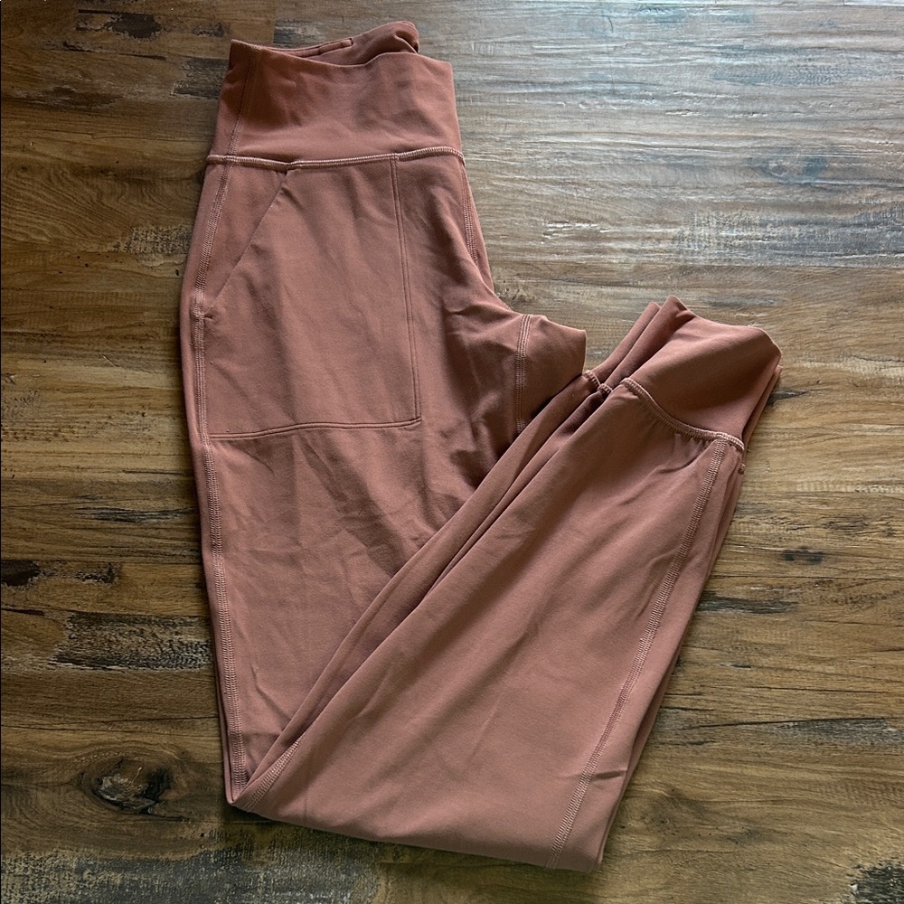 High-Waisted Mauve Joggers